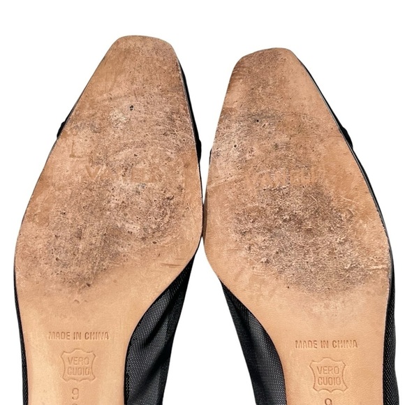 VAN ELI Black Sheer Gingus Padded Pumps Women's Size 9 Slim - Picture 14 of 16